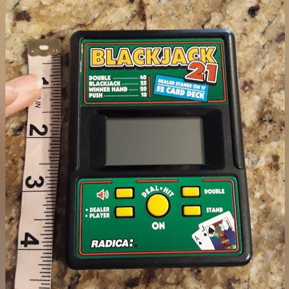 RADICA BLACKJACK 21 HANDHELD ELECTRONIC CARD GAME - MODEL 550 - Picture 6 of 6